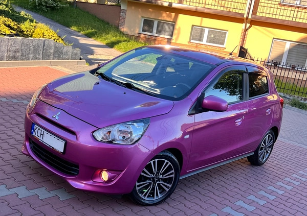 Mitsubishi Space Star cena 23900 przebieg: 98457, rok produkcji 2014 z Trzebiatów małe 631